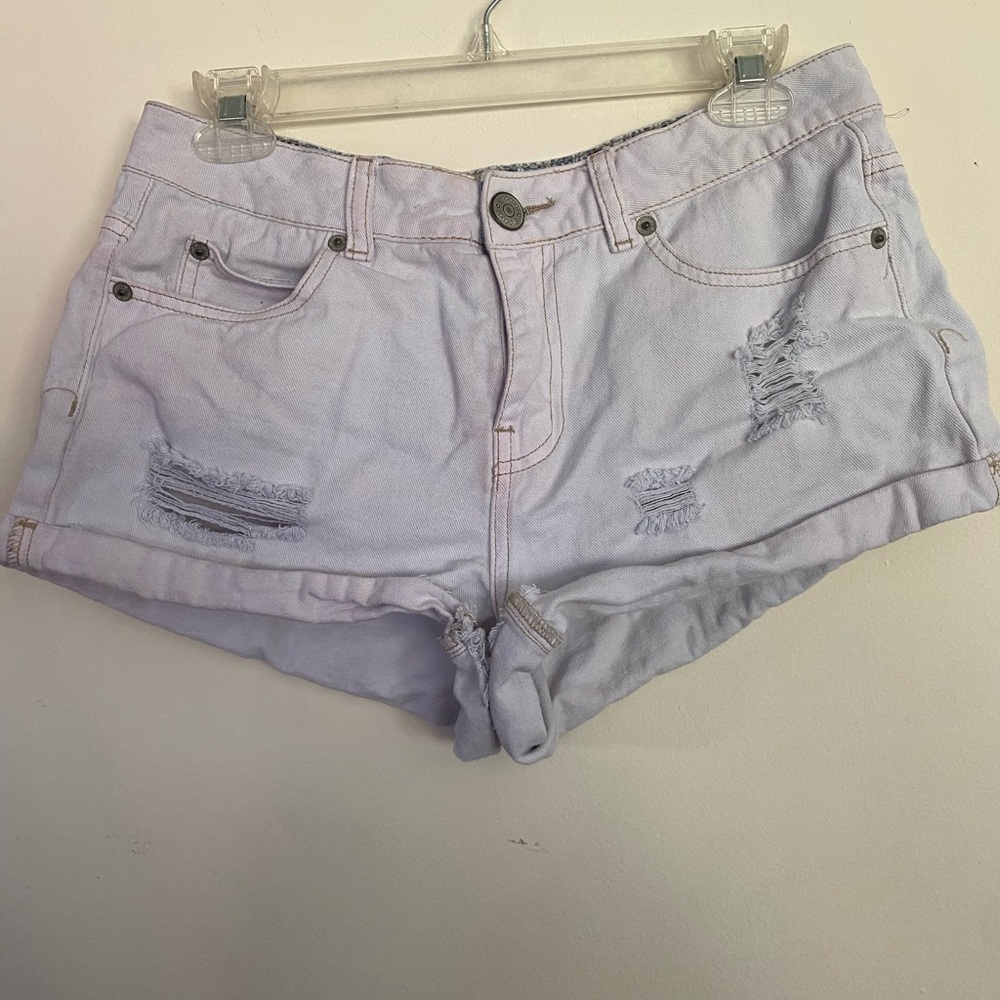 Rip Curl shorts size 7 juniors / women's, pink short shorts destressed cheeky